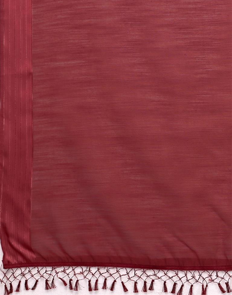 Rose Wood Cotton Saree | Sudathi