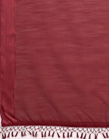Rose Wood Cotton Saree | Sudathi
