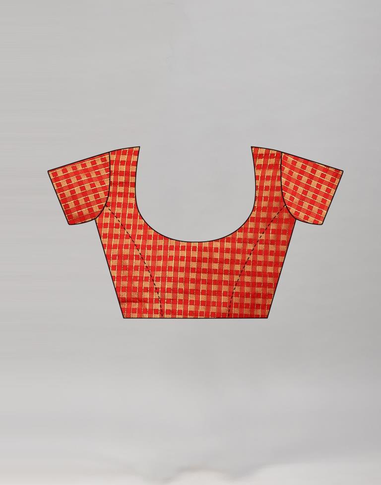 Golden Orange Cotton Saree | Sudathi