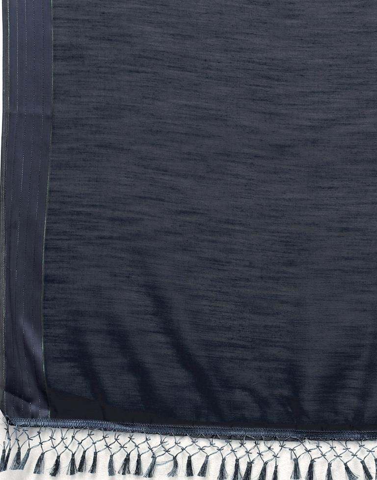 Slate Grey Cotton Saree | Sudathi