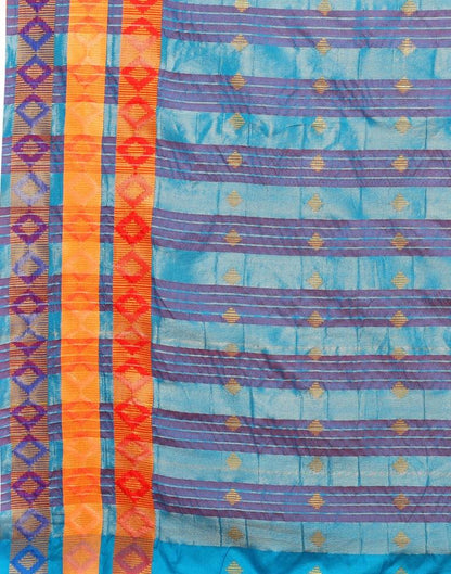 Captivating Blue Cotton Saree | Sudathi