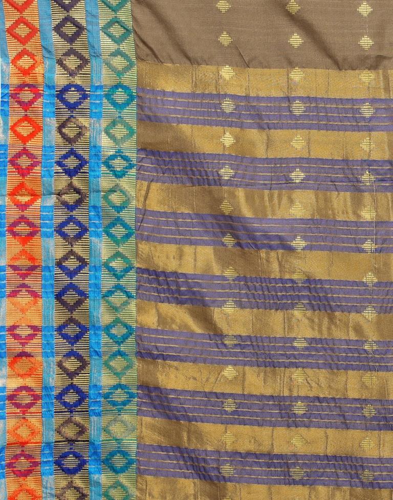 Cedar Brown Cotton Saree | Sudathi