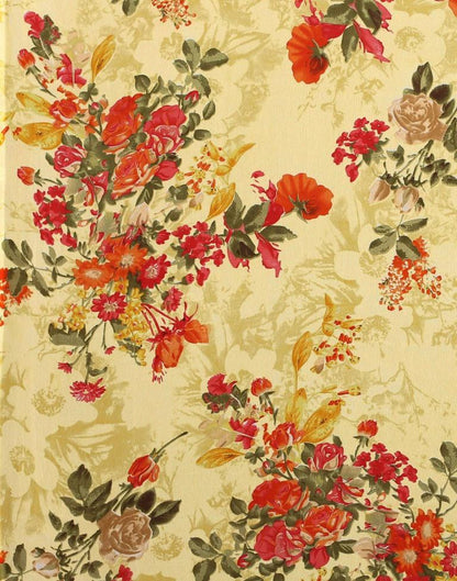 Sensuous Yellow Printed Saree | Sudathi