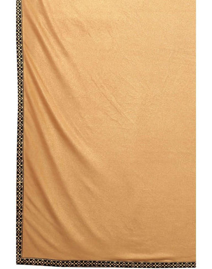 Fawn Tan Lycra Shimmer Saree | Sudathi