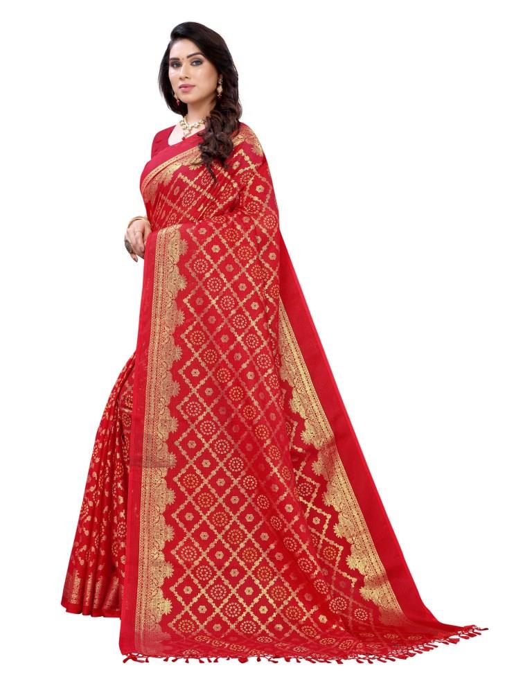 Appealing Maroon Cotton Printed Saree | Sudathi