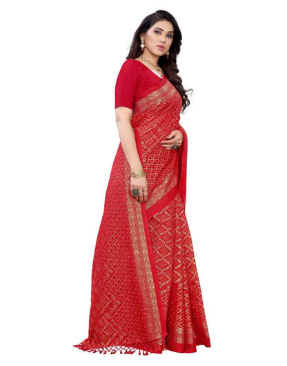 Applaudable Maroon Cotton Printed Saree | Sudathi