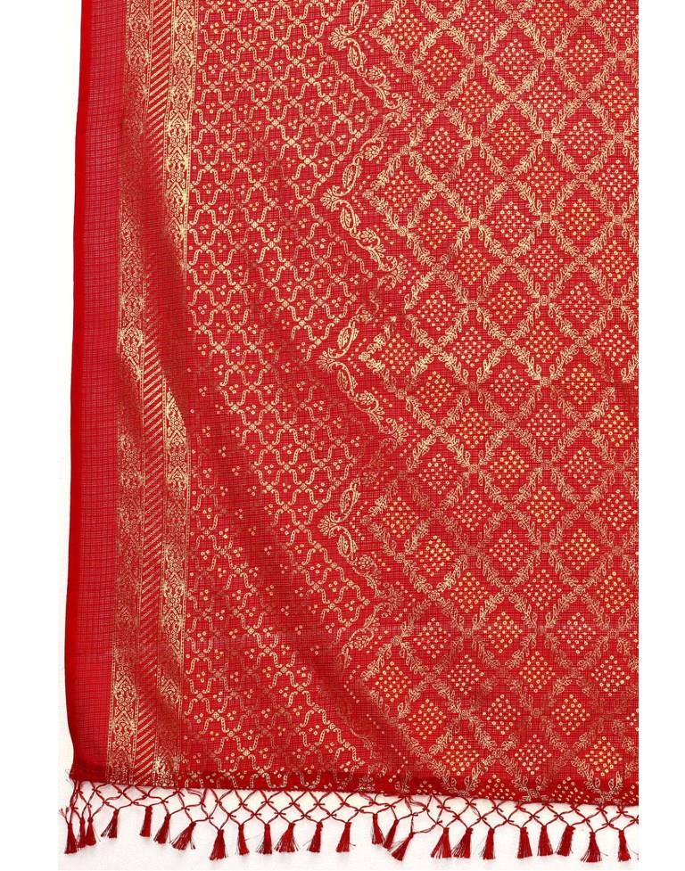 Applaudable Maroon Cotton Printed Saree | Sudathi