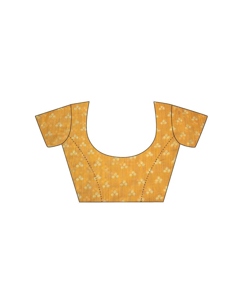 Turmeric Yellow Cotton Bandhani Saree | Sudathi