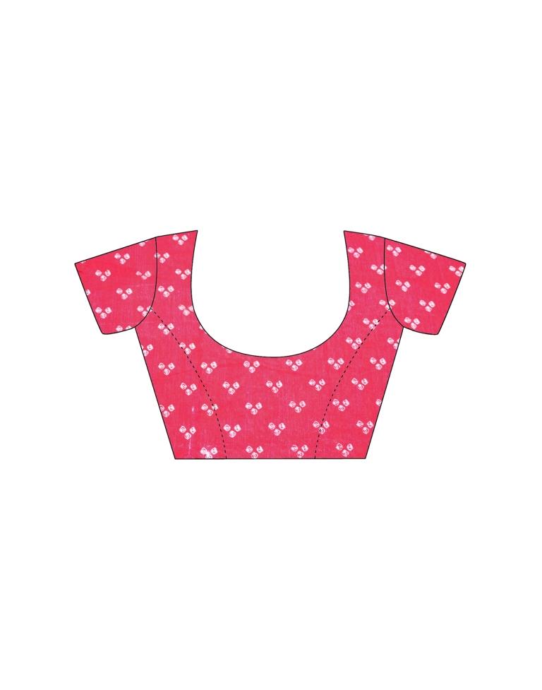 Pink Cotton Bandhani Saree | Sudathi