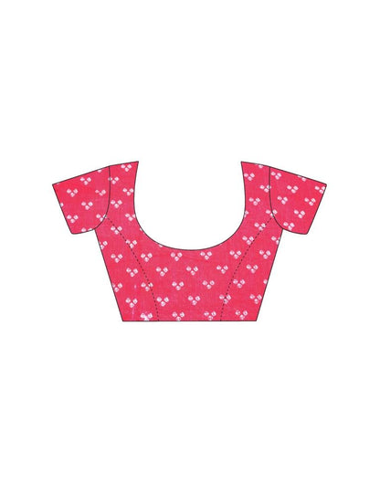 Pink Cotton Bandhani Saree | Sudathi