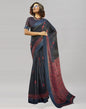 Grey Cotton Printed Saree | Sudathi