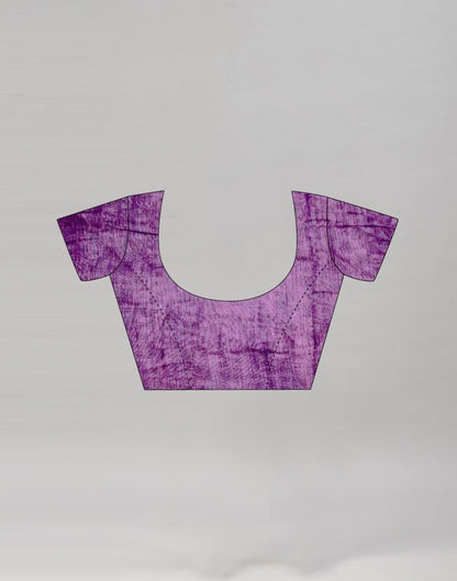 Purple Cotton Printed Saree | Sudathi