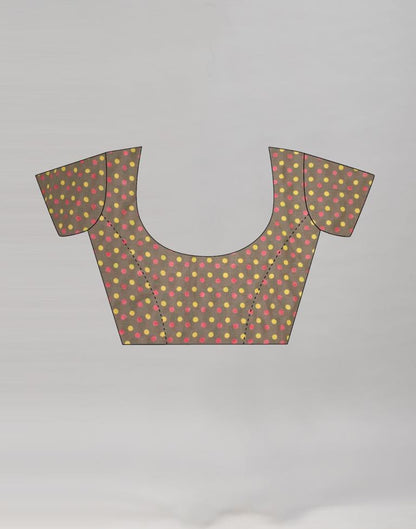 Brown Cotton Printed Saree | Sudathi