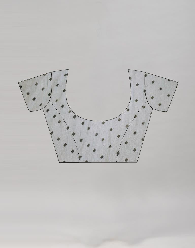 Grey Cotton Printed Saree | Sudathi