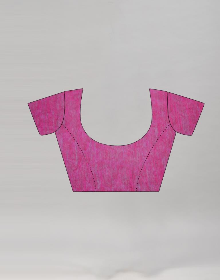 Navy Blue Cotton Printed Saree | Sudathi