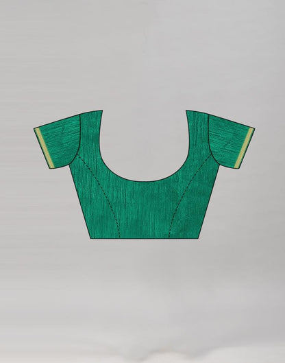 Green Printed Chiffon Saree | Sudathi