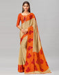 Fabulous Beige Printed Saree | Sudathi