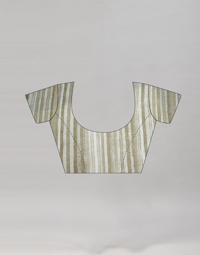 Stunning Beige Printed Saree | Sudathi