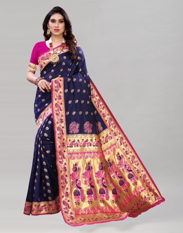 Blue Pathani Saree | Sudathi