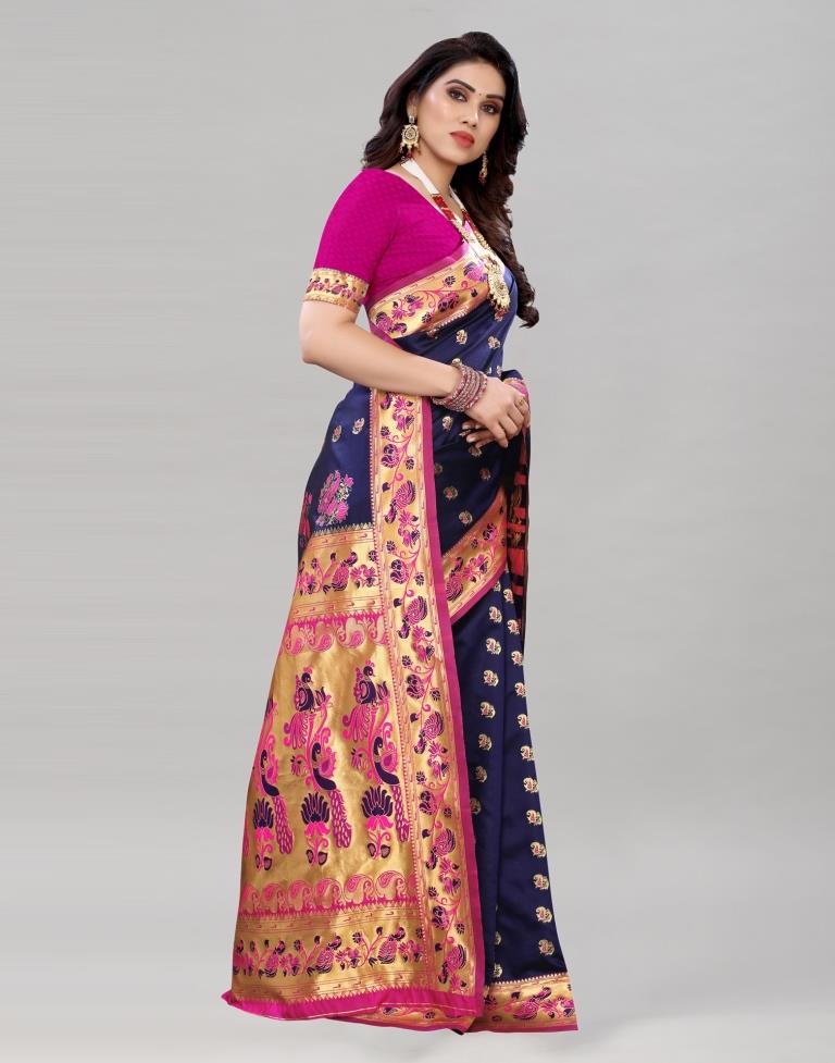 Blue Pathani Saree | Sudathi