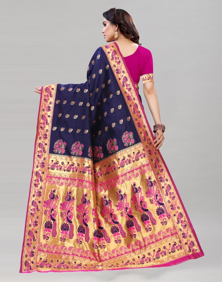 Blue Pathani Saree | Sudathi