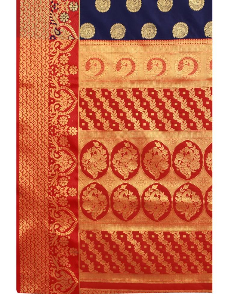 Picturesque Blue Banarasi Saree | Sudathi