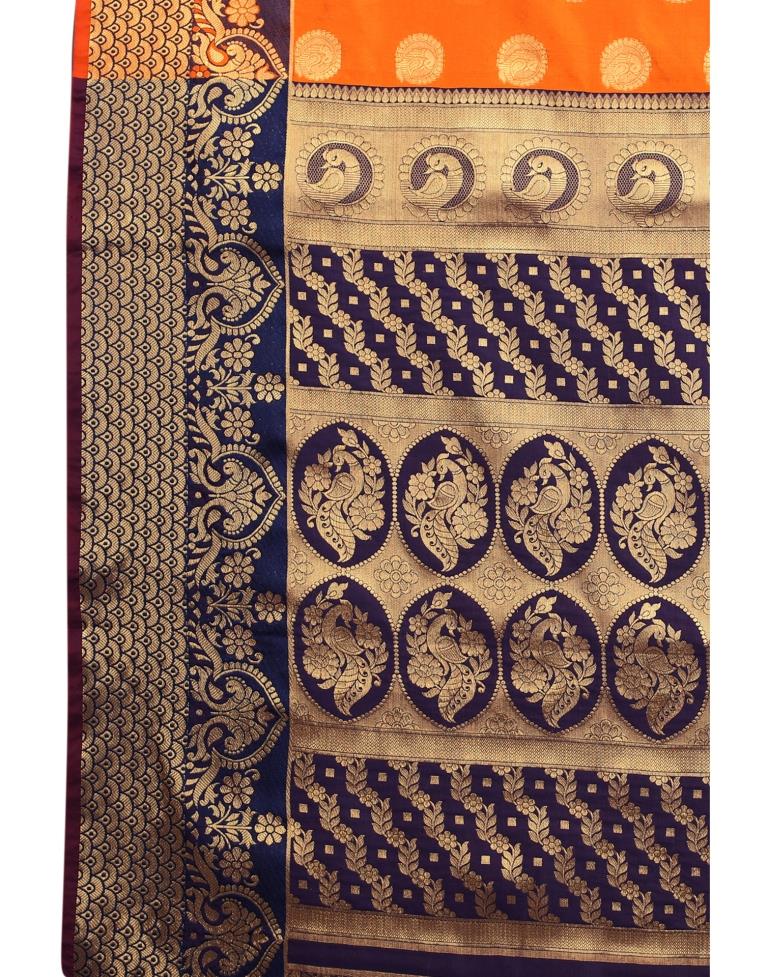 Orange Banarasi Saree | Sudathi