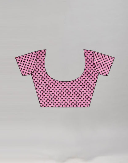 Lavender Pink Floral Printed Saree | Sudathi