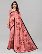Glitzy Pink Floral Printed Saree | Sudathi