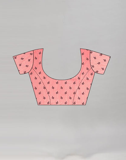 Glitzy Pink Floral Printed Saree | Sudathi