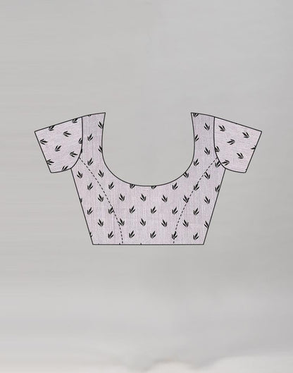 Grey Silk Floral Printed Saree | Sudathi