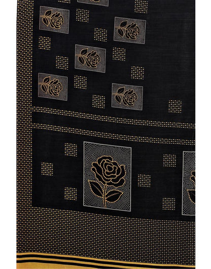 Ethnic Black Printed Saree | Sudathi