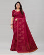 Distinctive Maroon Printed Saree | Sudathi