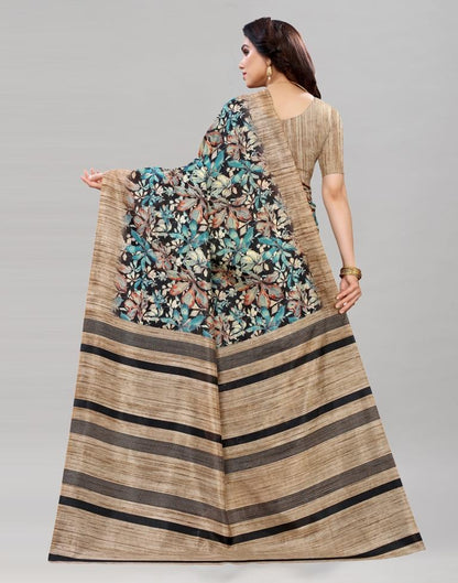 Pastel Brown Printed Saree | Sudathi