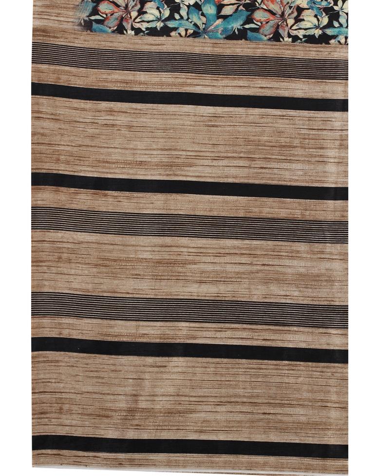 Pastel Brown Printed Saree | Sudathi