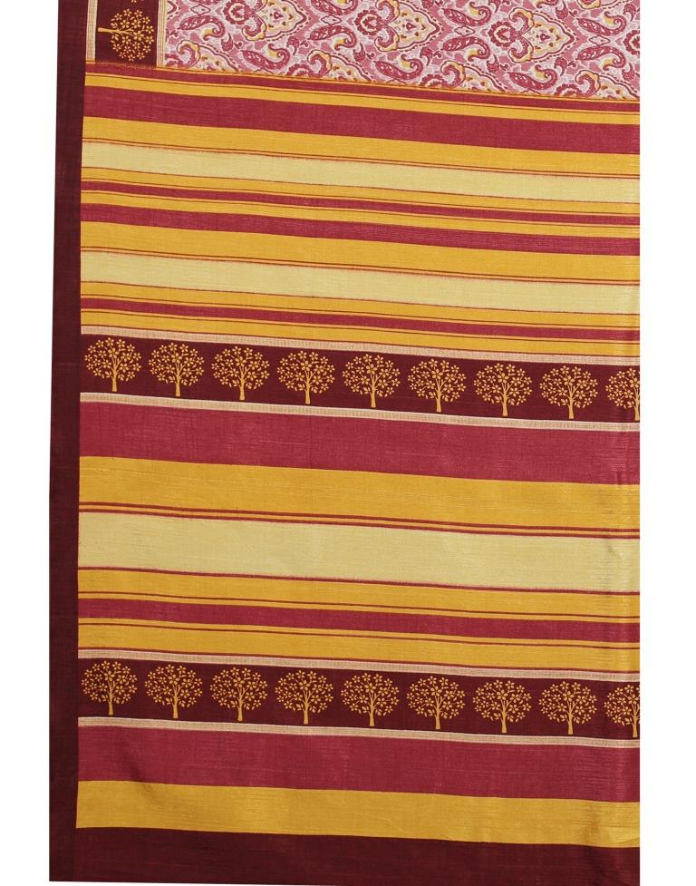 Dreamy Pinkish Printed Saree | Sudathi