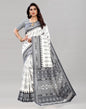 White Printed Saree | Sudathi