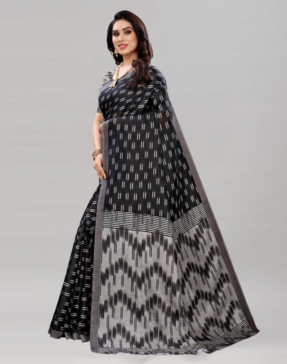 Classy Black Printed Saree | Sudathi