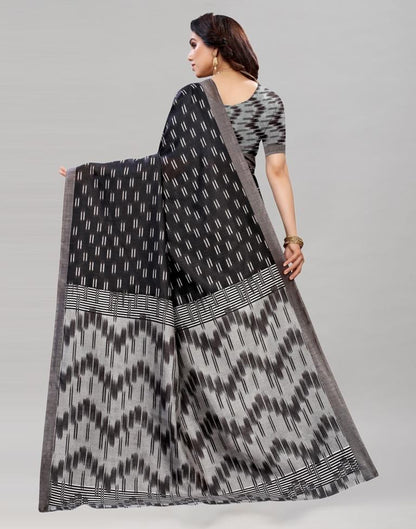 Classy Black Printed Saree | Sudathi
