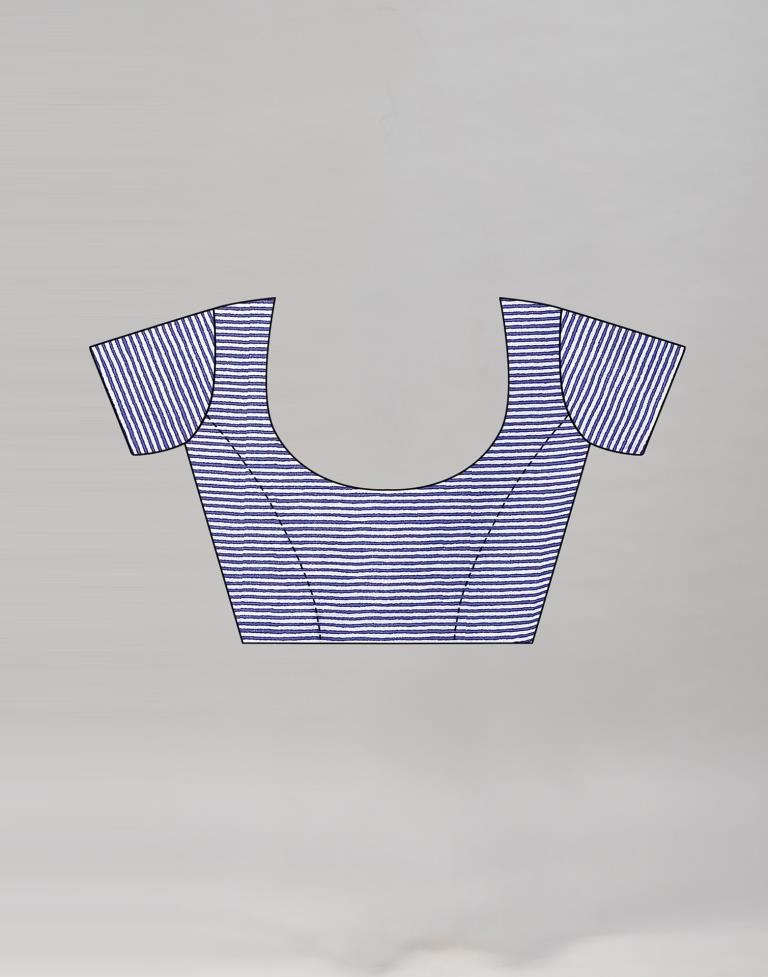 Navy Blue Printed Saree | Sudathi