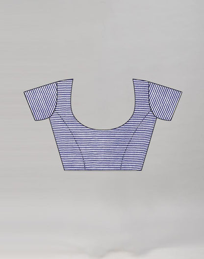 Navy Blue Printed Saree | Sudathi