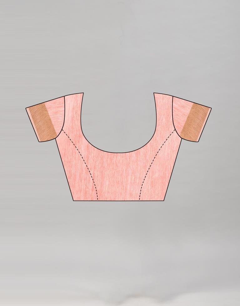 Pink Embroidered Cotton Saree | Sudathi