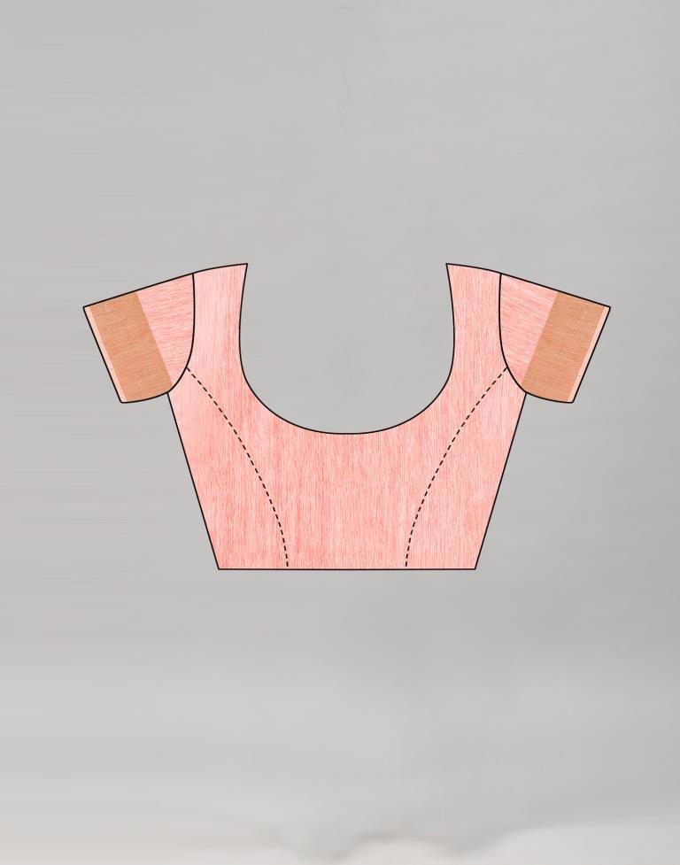 Pink Embroidered Cotton Saree | Sudathi