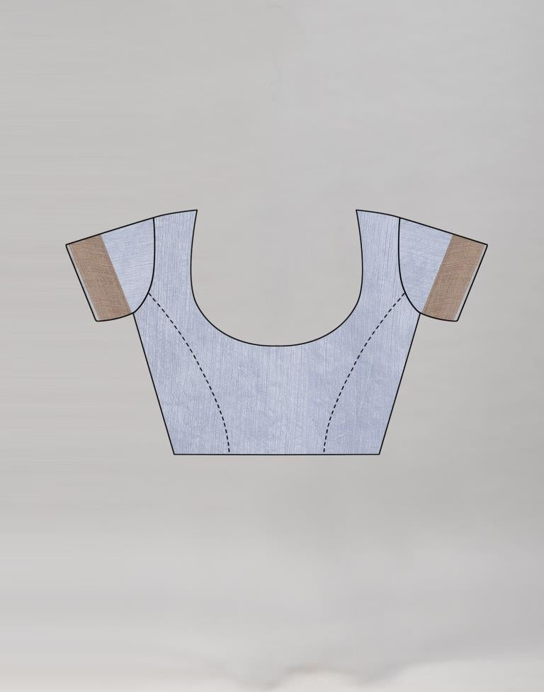 Grey Embroidered Cotton Saree | Sudathi