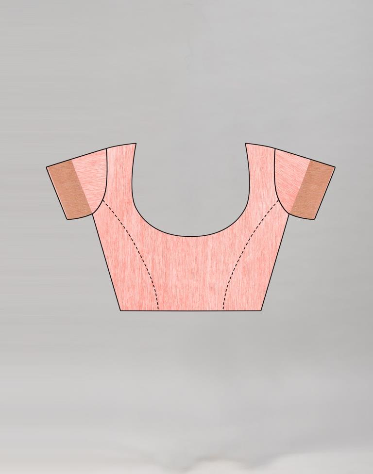 Pink Embroidered Cotton Saree | Sudathi