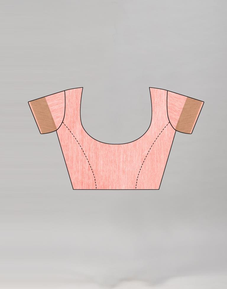 Pink Embroidered Cotton Saree | Sudathi