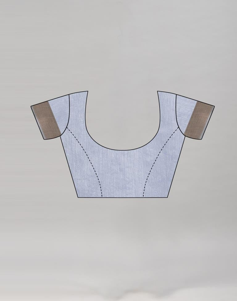 Grey Embroidered Cotton Saree | Sudathi