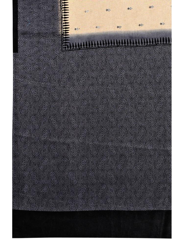 Cream Embroidered Silk Saree | Sudathi