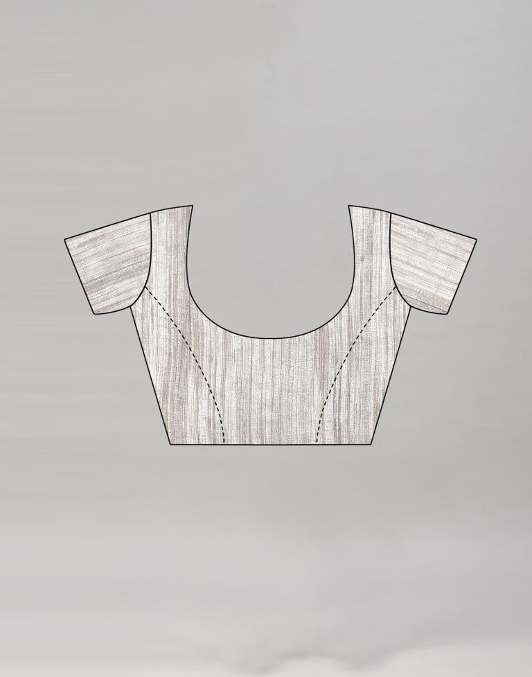 Grey Embroidered Silk Saree | Sudathi