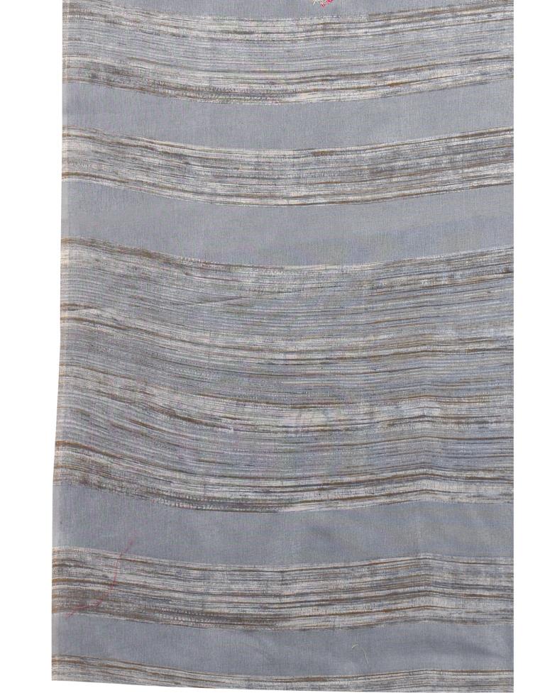 Grey Embroidered Silk Saree | Sudathi